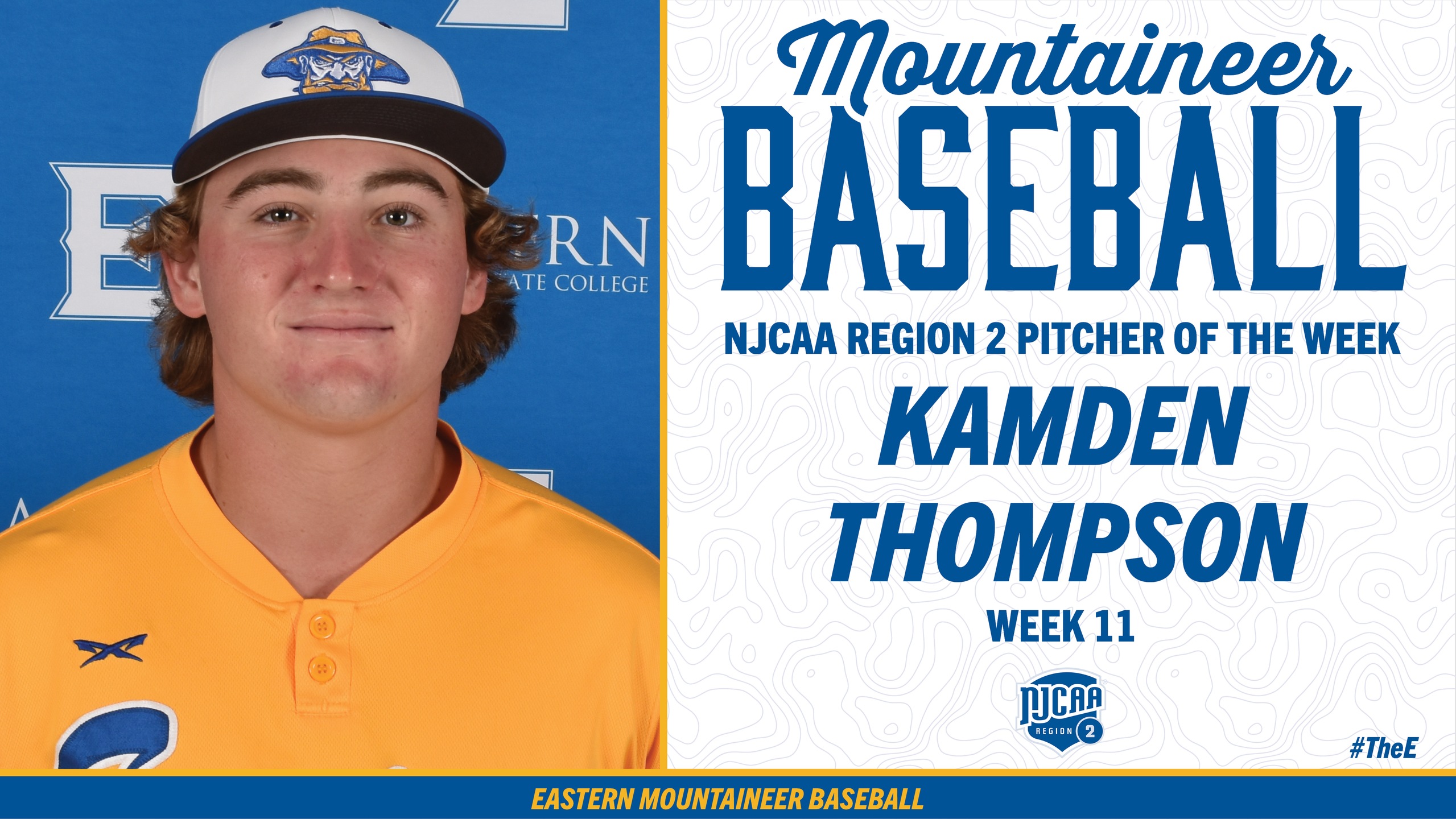 Kamden Thompson earns NJCAA Region 2 Pitcher of the Week honors