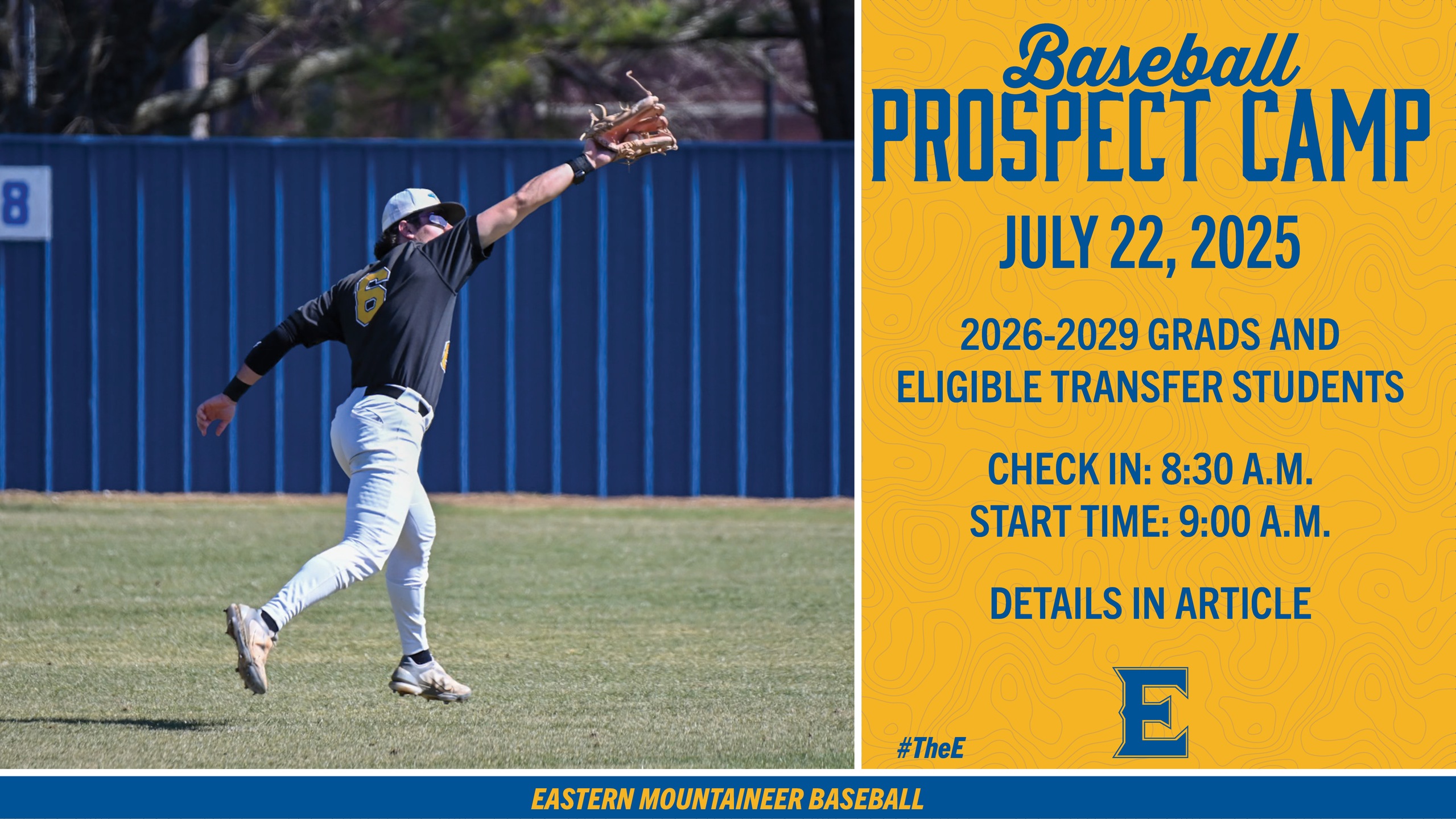 Eastern to Host Baseball Prospect Camp July 22