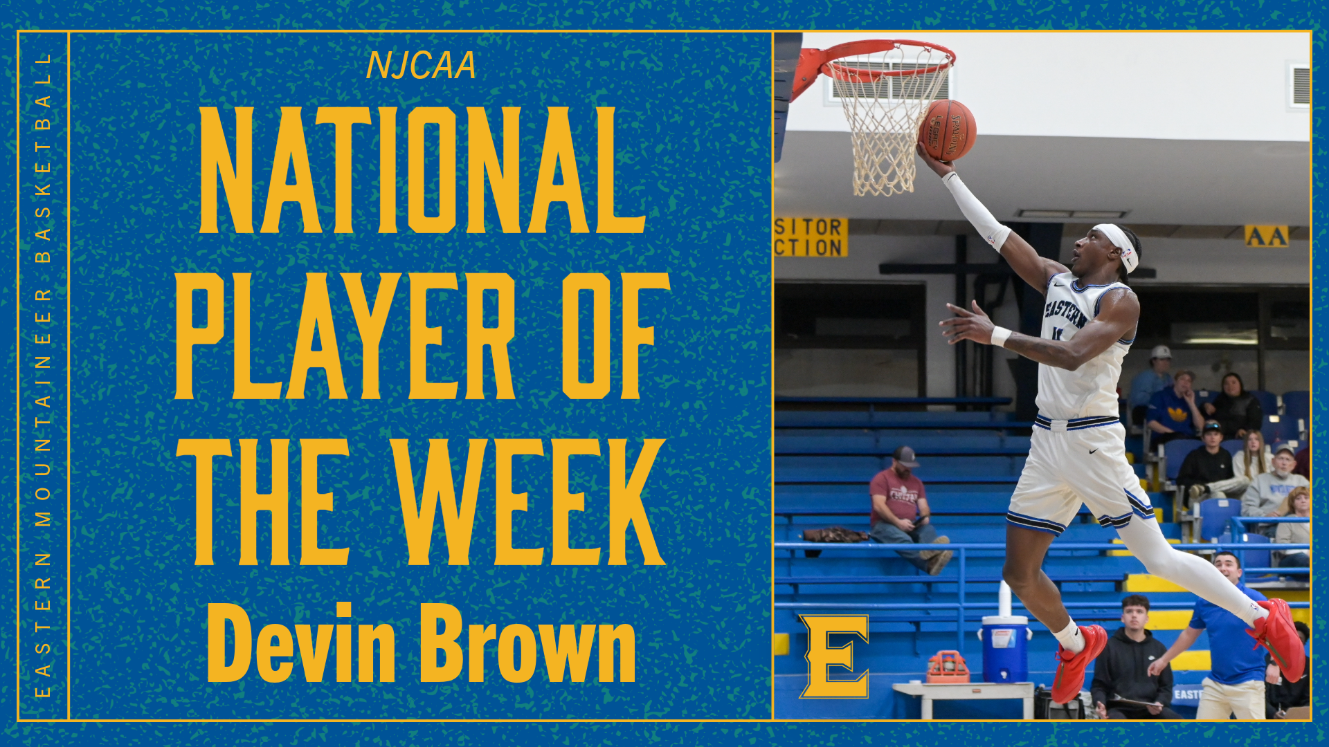 Devin Brown Named NJCAA National Player of the Week