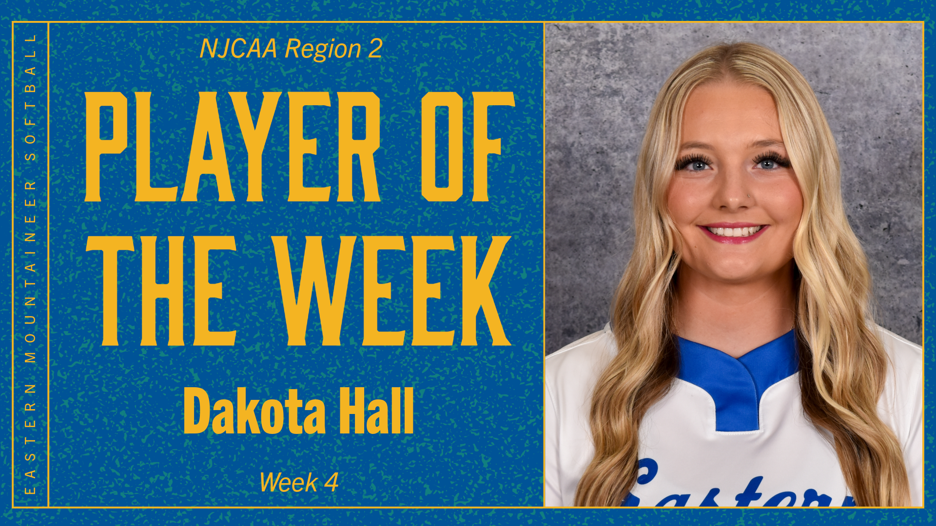 Dakota Hall Earns NJCAA Region 2 Player of the Week Honors