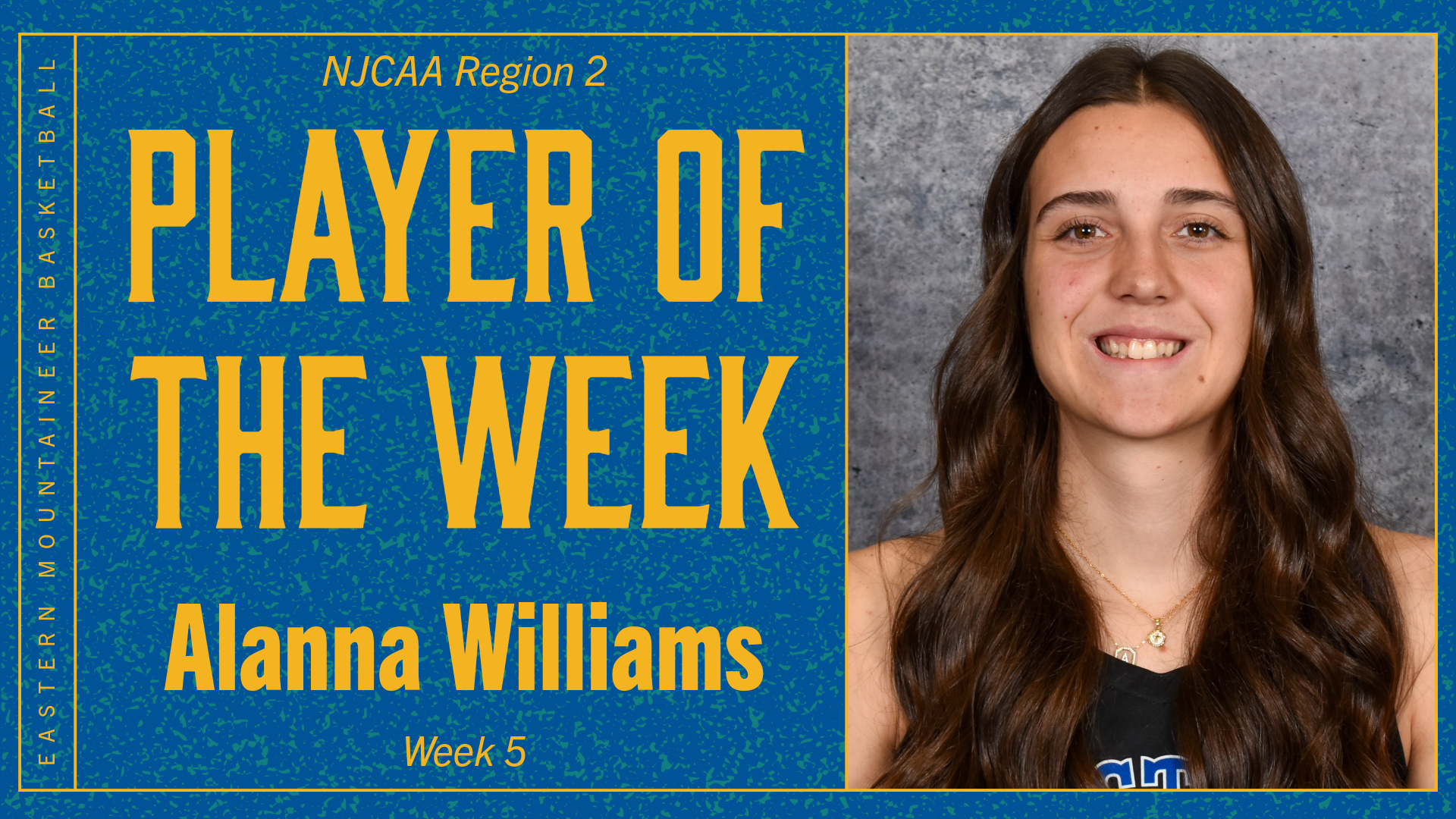Alanna Williams Earns NJCAA Region 2 Player of the Week Honors